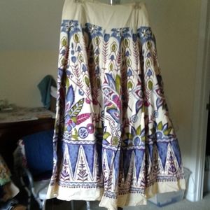 Soft Surroundings Sz L Bohemian style skirt